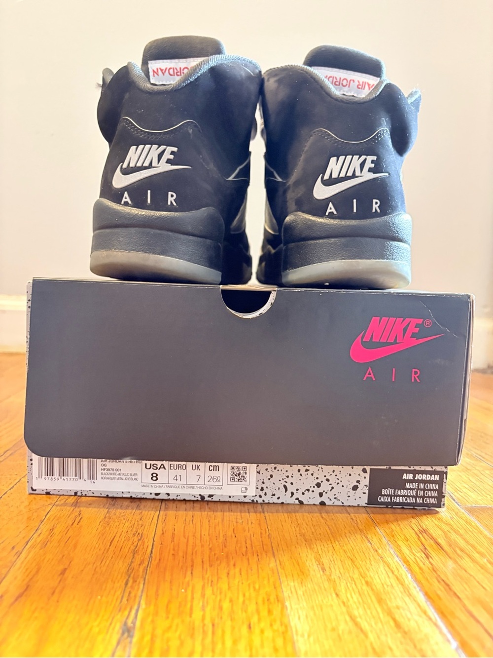 Jordan Black and White Retro Air Sneakers
